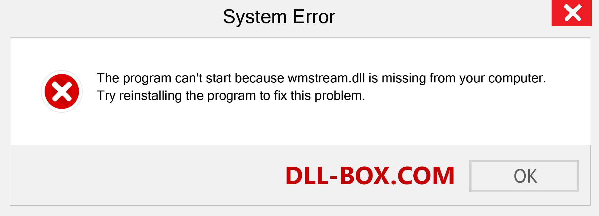  wmstream.dll file is missing?. Download for Windows 7, 8, 10 - Fix  wmstream dll Missing Error on Windows, photos, images