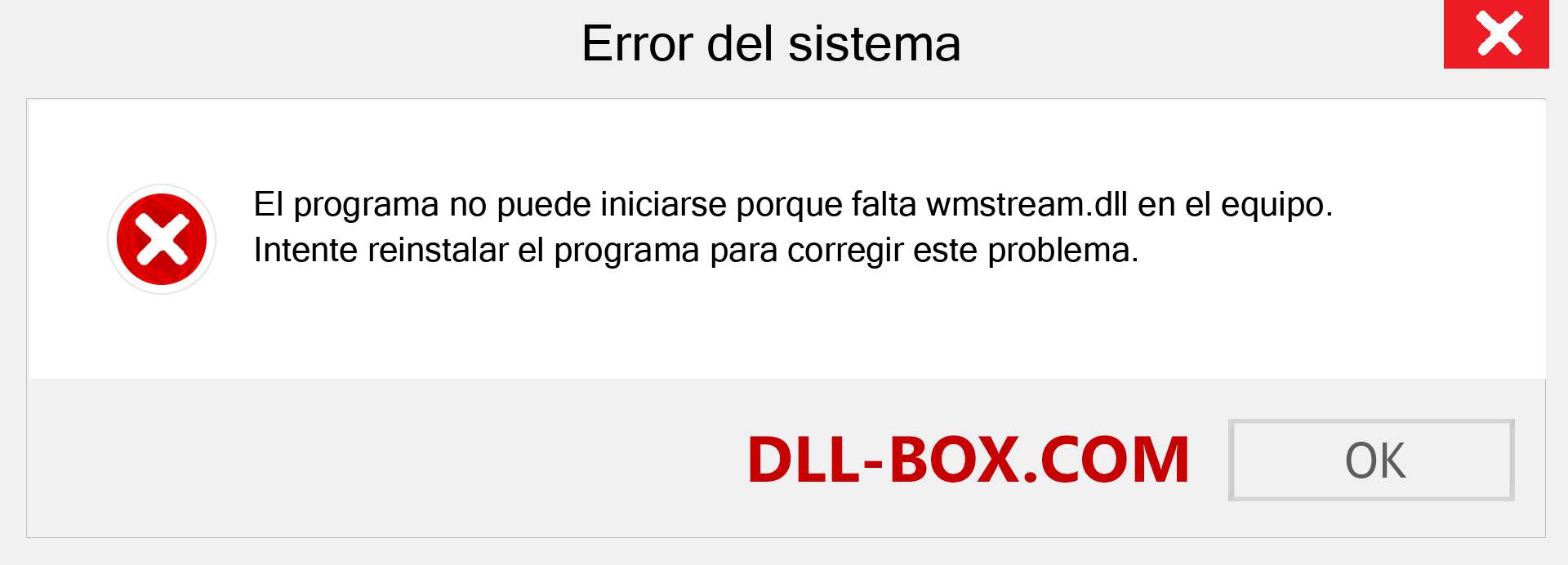 ¿Falta el archivo wmstream.dll ?. Descargar para Windows 7, 8, 10 - Corregir wmstream dll Missing Error en Windows, fotos, imágenes